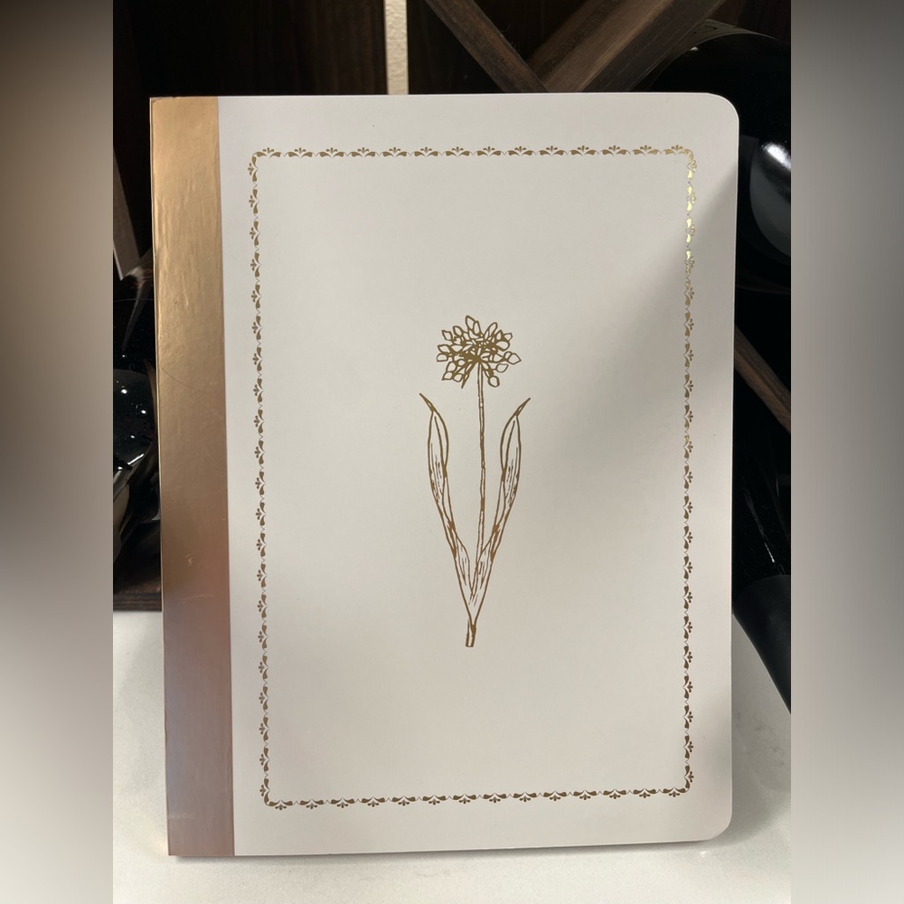 NWOT Martha Stewart Gold Flower Composition Notebook